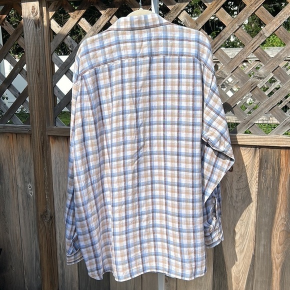 Joseph Abboud Classic Fit Linen Plaid Shirt Size 2X - Picture 6 of 6